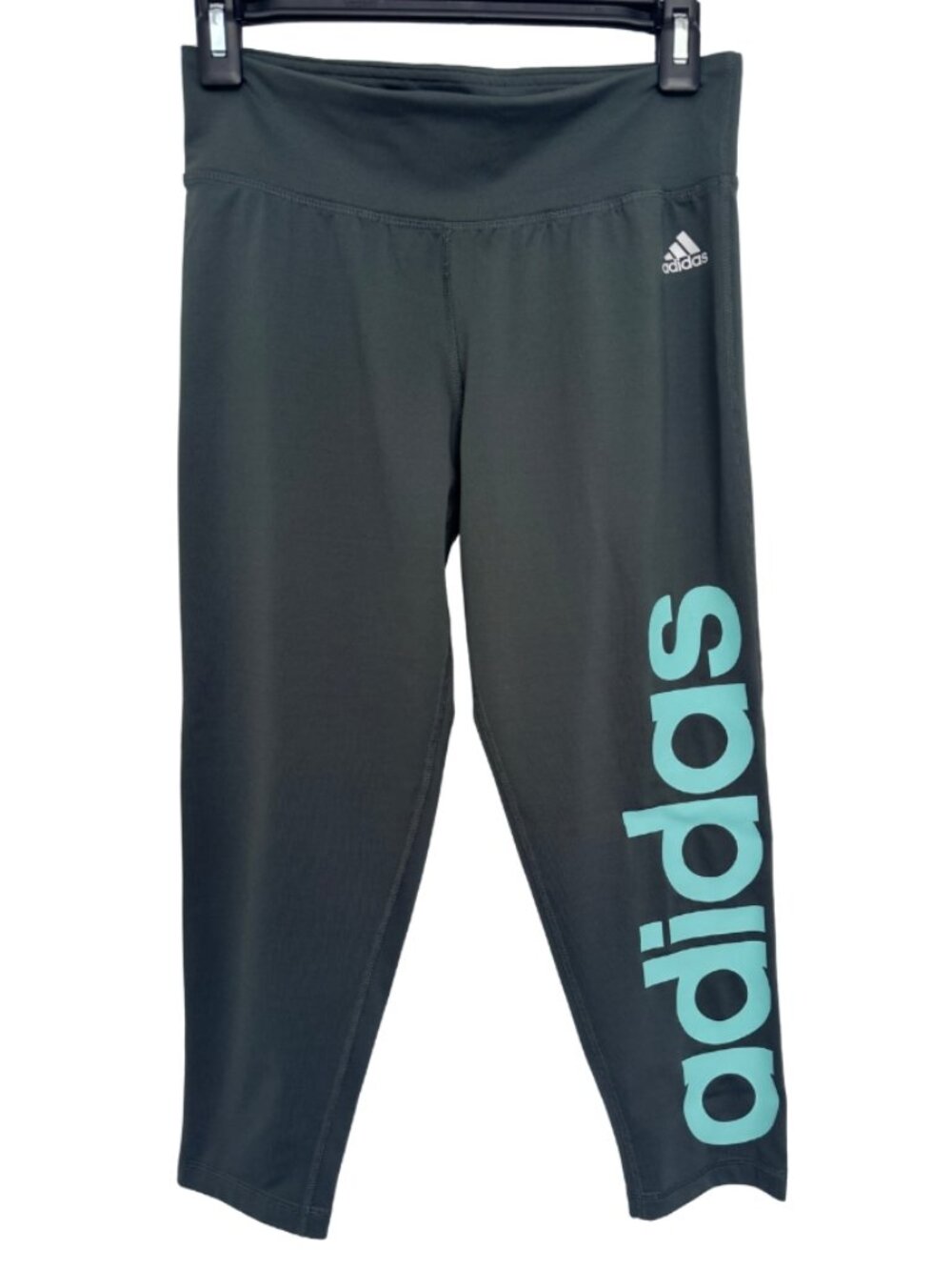 Adidas Green Capri Leggins | Climalite | M